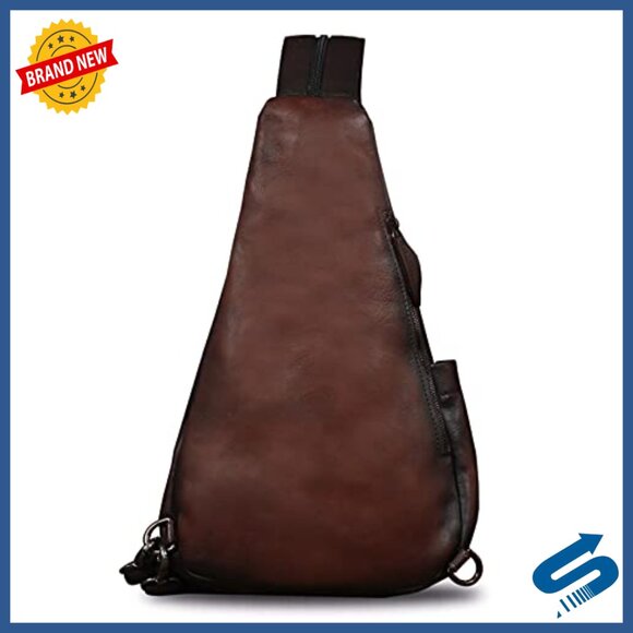 Genuine Leather Sling Backpack, Convertible Daypack for iPad & Daily Use main image 2